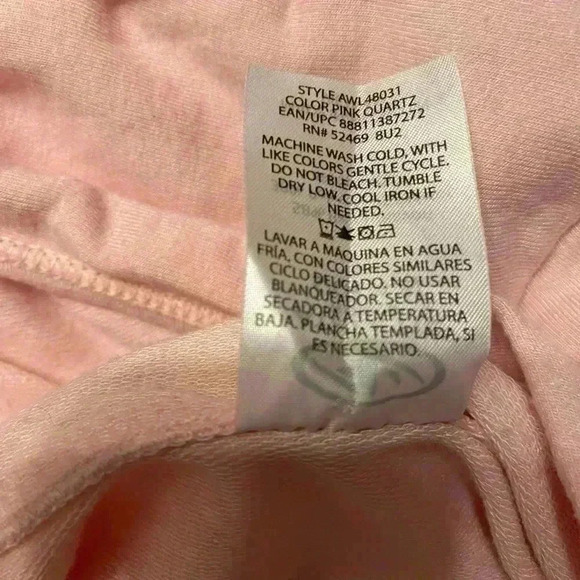 Women’s lightweight pink pullover hoodie thumb holes & a crossover at waist SM - Picture 8 of 8